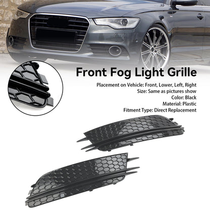 2012-2015 Audi A6 C7 Sedan Avant Standard Version Front Fog Light Cover Bezel Grille — Pair (7911070549)