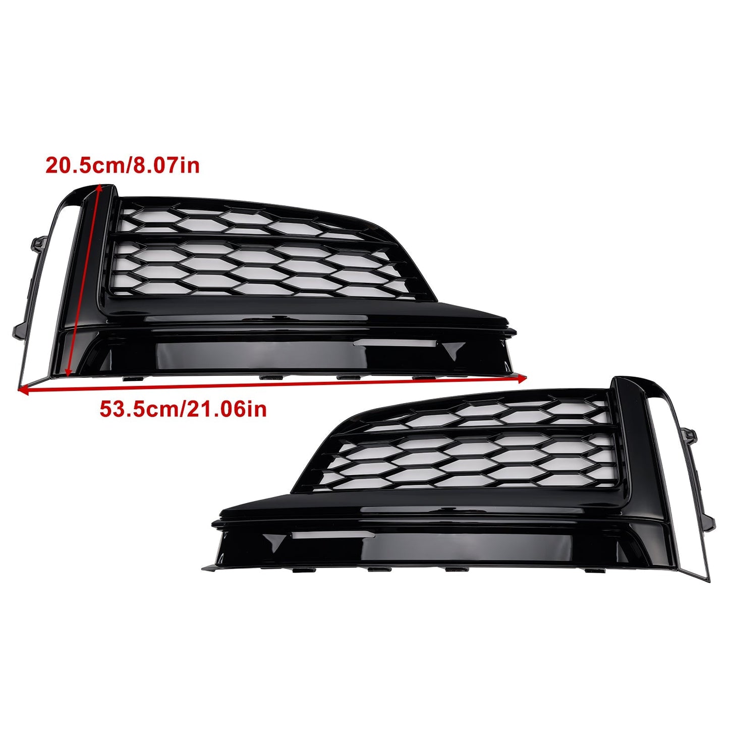 2018-2019 Audi A5 S-Line S5 Front Bumper Fog Light Grille Cover (Chrome)