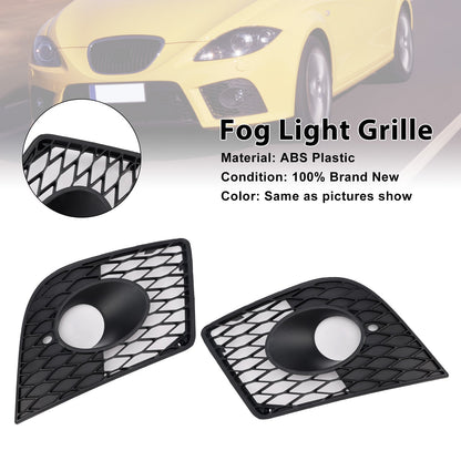 2005-2012 Seat Leon Cupra Front Bumper Fog Light Cover Grille — Pair (1P0853665C / 1P0853666C)