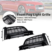2018-2019 Audi A5 S-Line S5 Front Bumper Fog Light Grille Cover (Chrome)