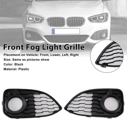 2015-2019 BMW 1 Series F20 F21 LCI Front Fog Light Cover Grille — Pair (51118060281 / 51118060282)