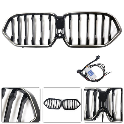 2023-2025 BMW X6 G06 M60i Black Front Bumper Grille with Camera Hole