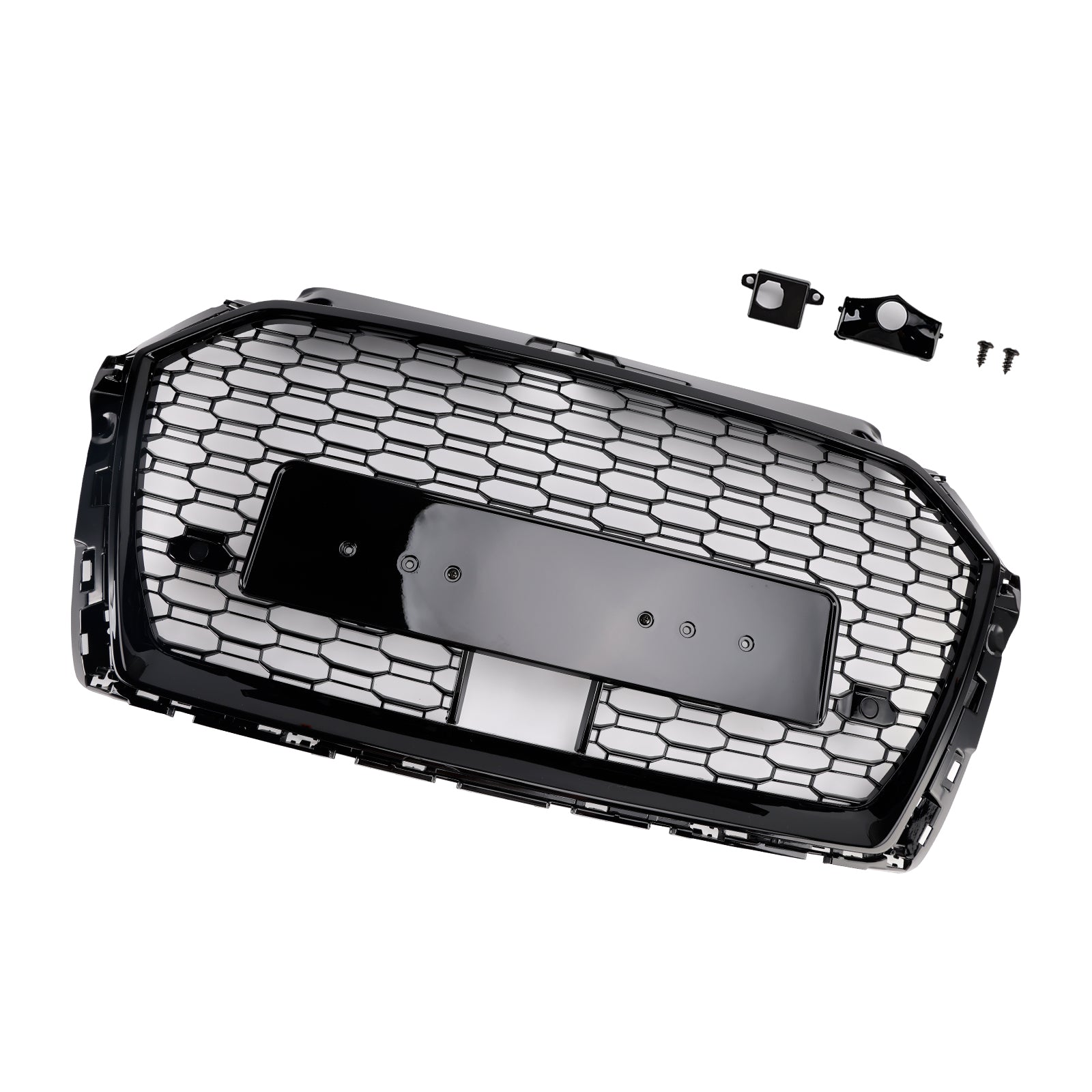 2017-2019 Audi A3 S3 RS3 Style Honeycomb Front Grille with ACC — Black