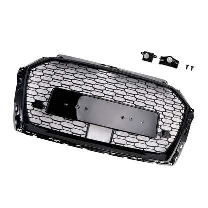 2017-2019 Audi A3 S3 RS3 Style Honeycomb Front Grille with ACC — Black