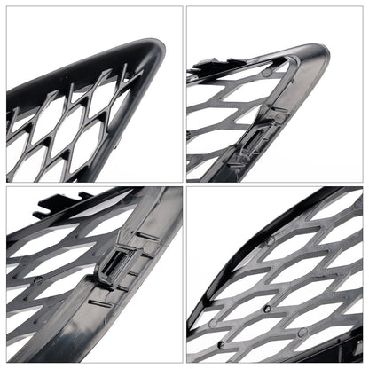 2010-2015 Audi Q7 Front Bumper Fog Light Grill Lamp Cover — Pair (4L0807675C / 4L0807676C)