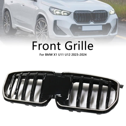 2023-2024 BMW X1 U11 U12 Gloss Black Front Bumper Kidney Grille — Large Set