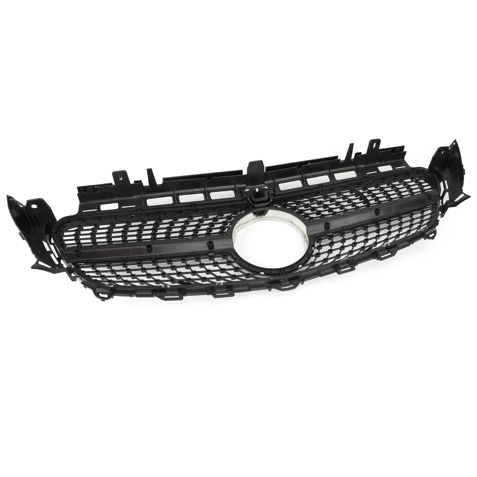 2017-2019 Mercedes-Benz E-Class W213 E200 E250 E300 Diamond Silver Border Front Grille
