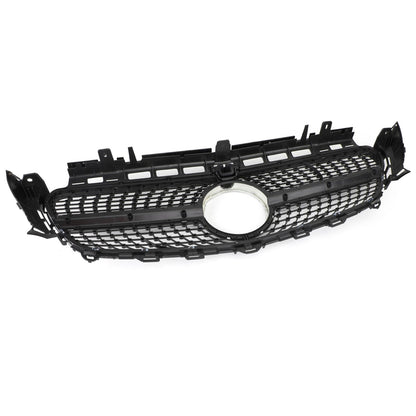 2017-2019 Mercedes-Benz E-Class W213 E200 E250 E300 Diamond Silver Border Front Grille