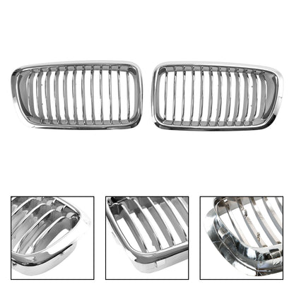 1994-2001 BMW 7 Series E38 Chrome Front Kidney Grille — Pair (51138125811 / 51138125812)