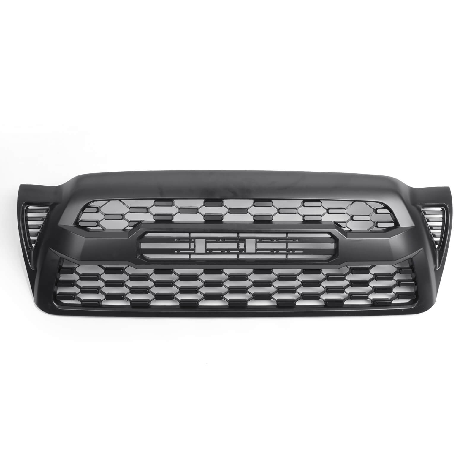 2005-2011 Tacoma Grill Replacement Front Bumper Hood Grill Kit Matte Black