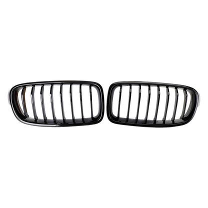 2012-2019 BMW 3 Series F30 F31 F35 Gloss Black Front Kidney Grill — Pair (51137263481 / 51137263482)