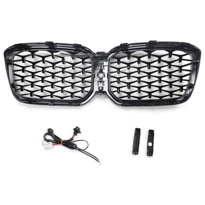 2022-2025 BMW X3 G01 X4 G02 Diamond Chrome Front Bumper Kidney Grille