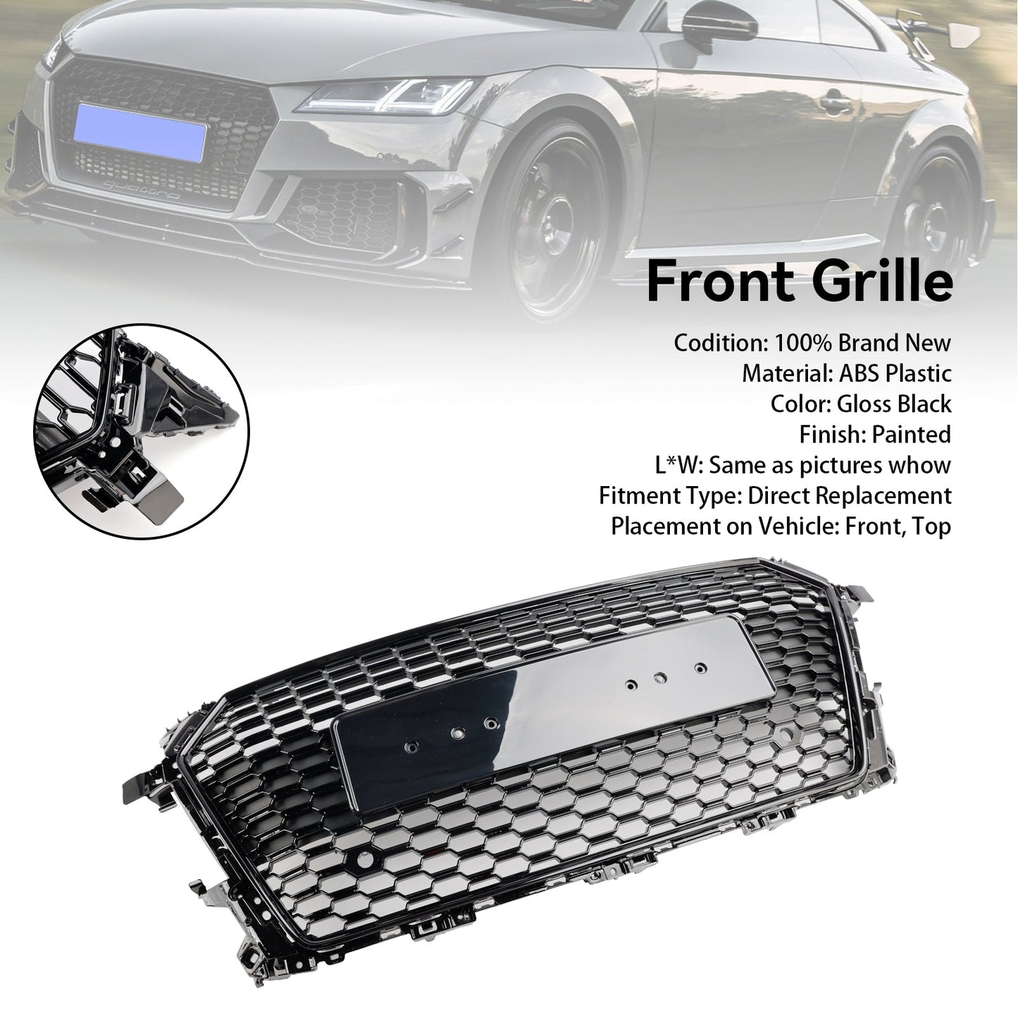 2014-2023 Audi TT MK3 FV 8S RS Style Front Honeycomb Grille