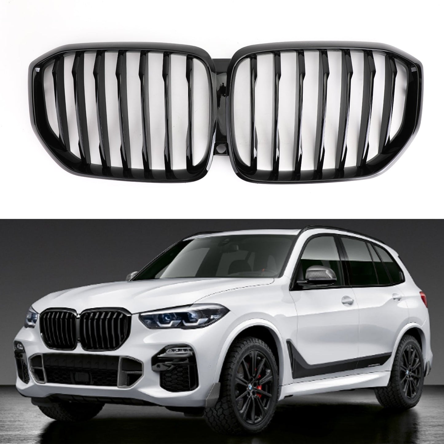 2018-2021 BMW X5 G05 Gloss Black Performance Front Kidney Grille