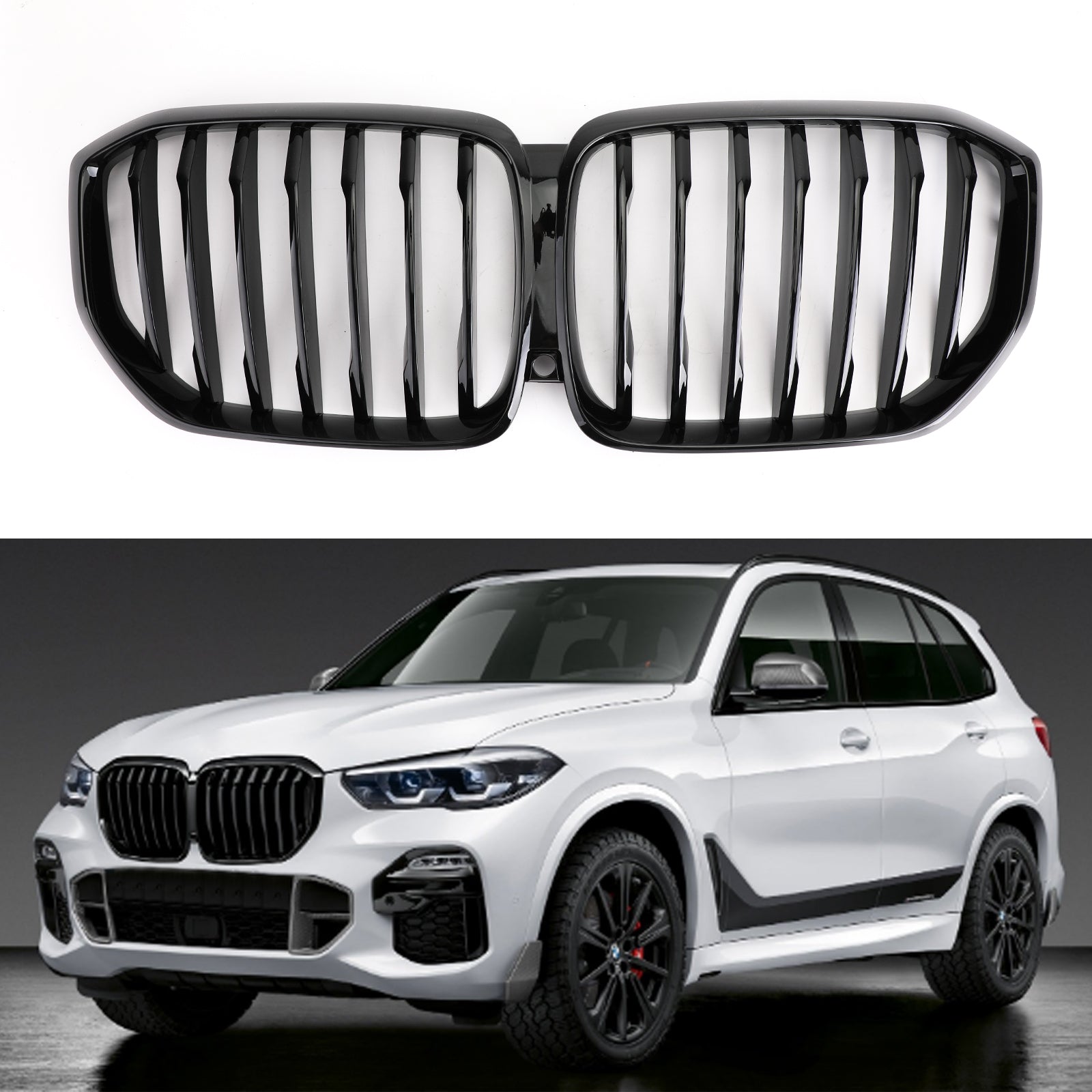 2018-2021 BMW X5 G05 Gloss Black Performance Front Kidney Grille