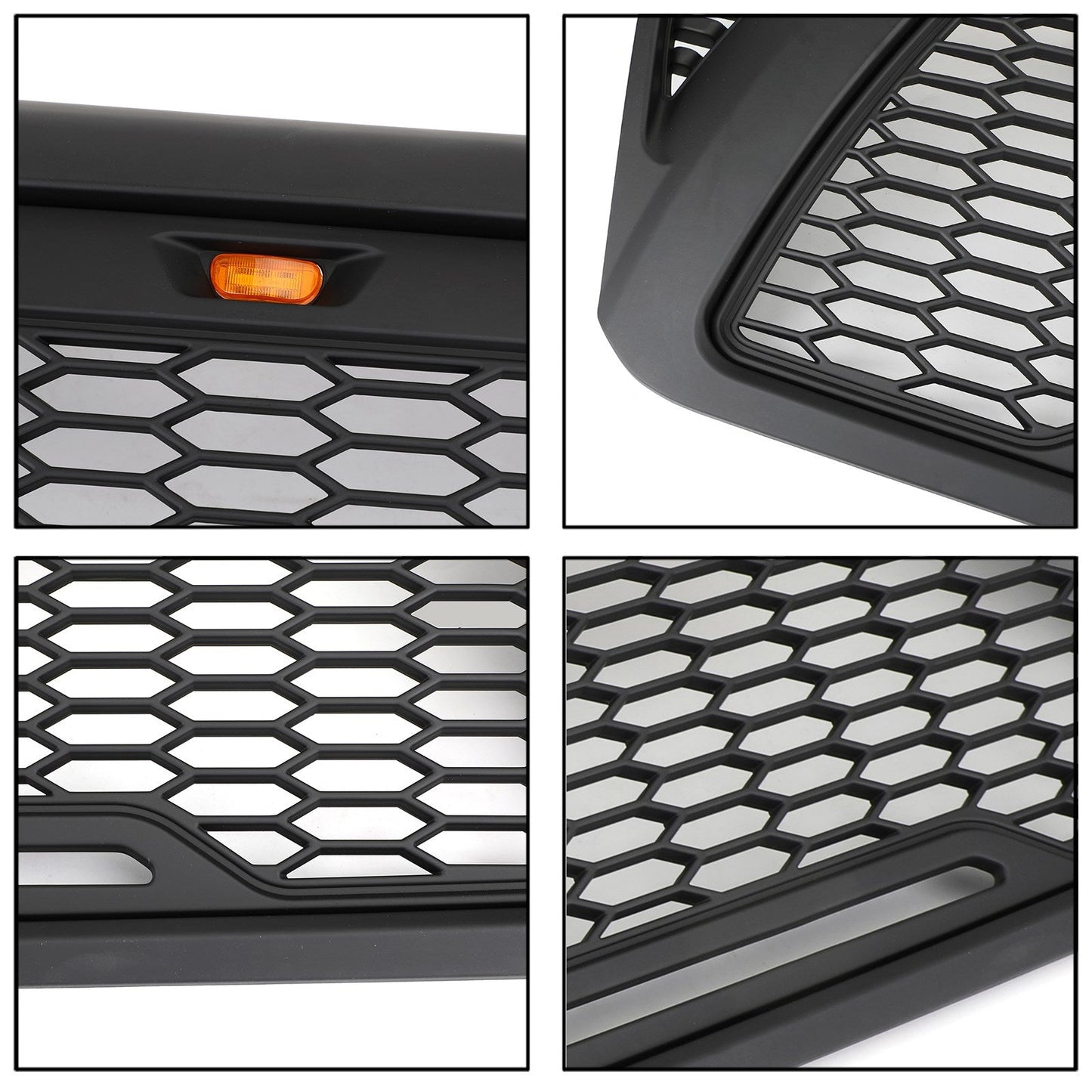Front Grille Bumper Hood Mesh Grill Fit Toyota Tacoma 2005-2011 With LED lights