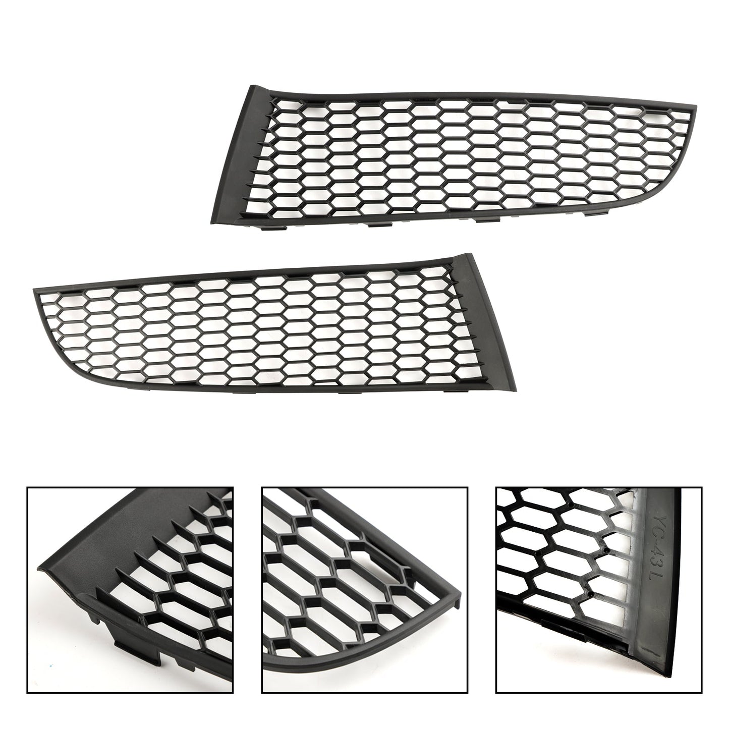 2009-2015 BMW 7 Series F01 F02 Front Bumper Lower Grille — Pair (51117903673 / 51117903674)