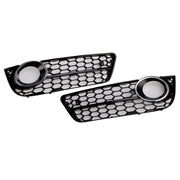 2007-2011 Audi A5 Standard Style Honeycomb Front Fog Lamp Cover Grille — Pair (1522024)