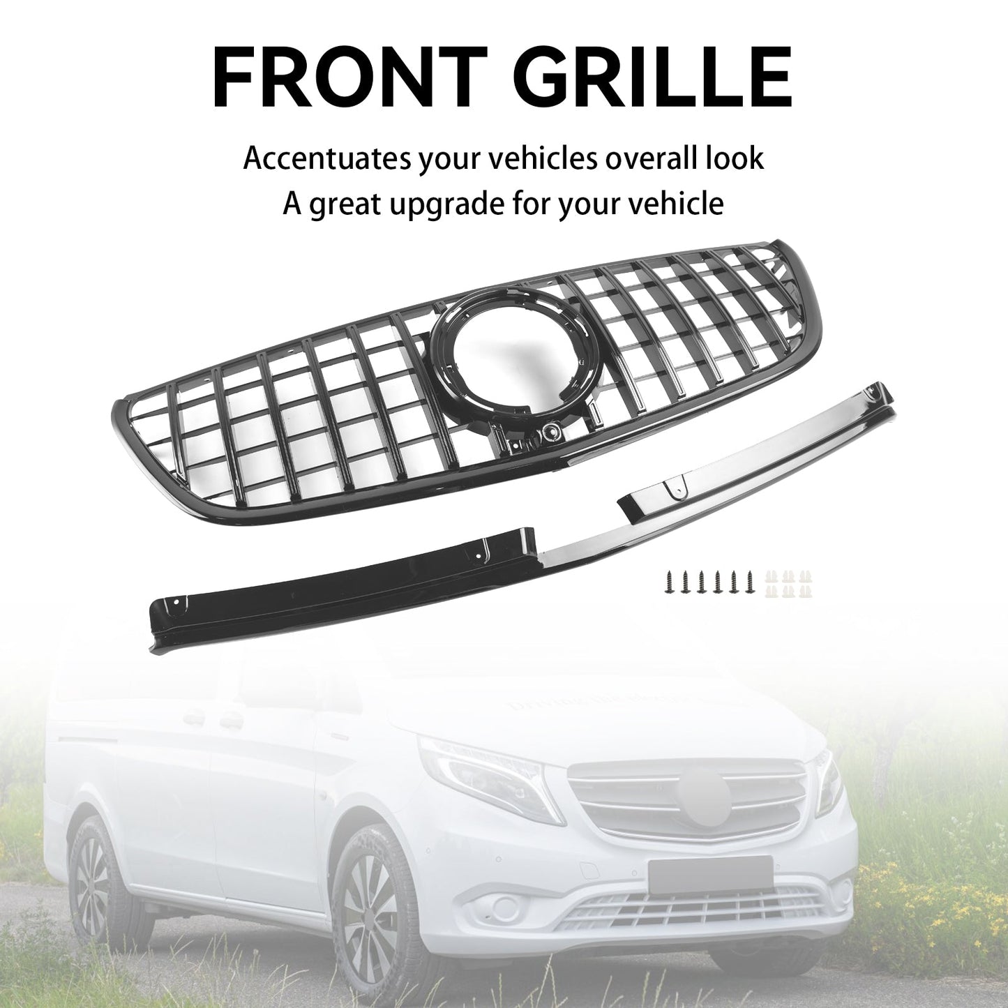2020-2023 Mercedes-Benz Vito W447 Facelift Black Front Grille