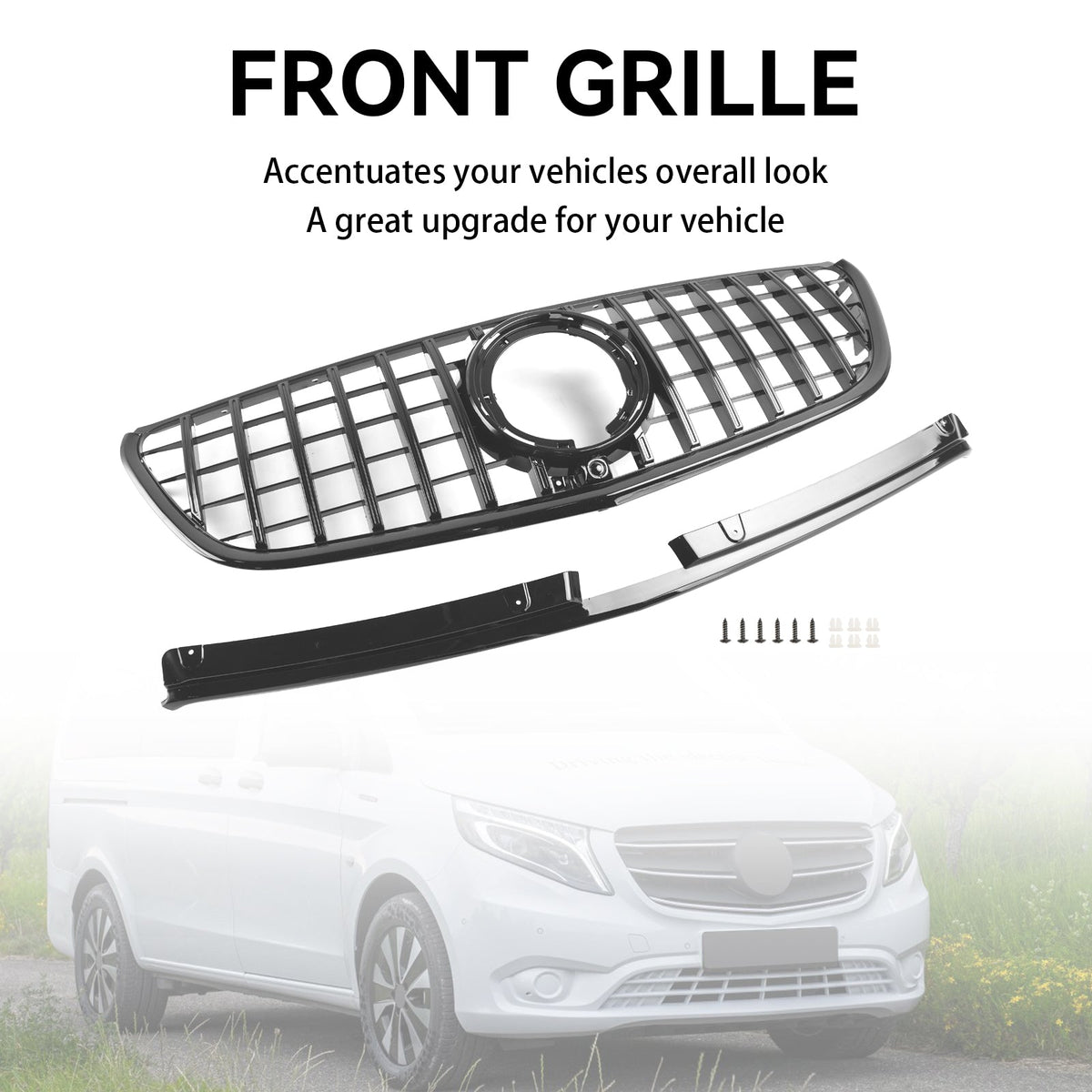 2020-2023 Mercedes-Benz Vito W447 Facelift Black Front Grille