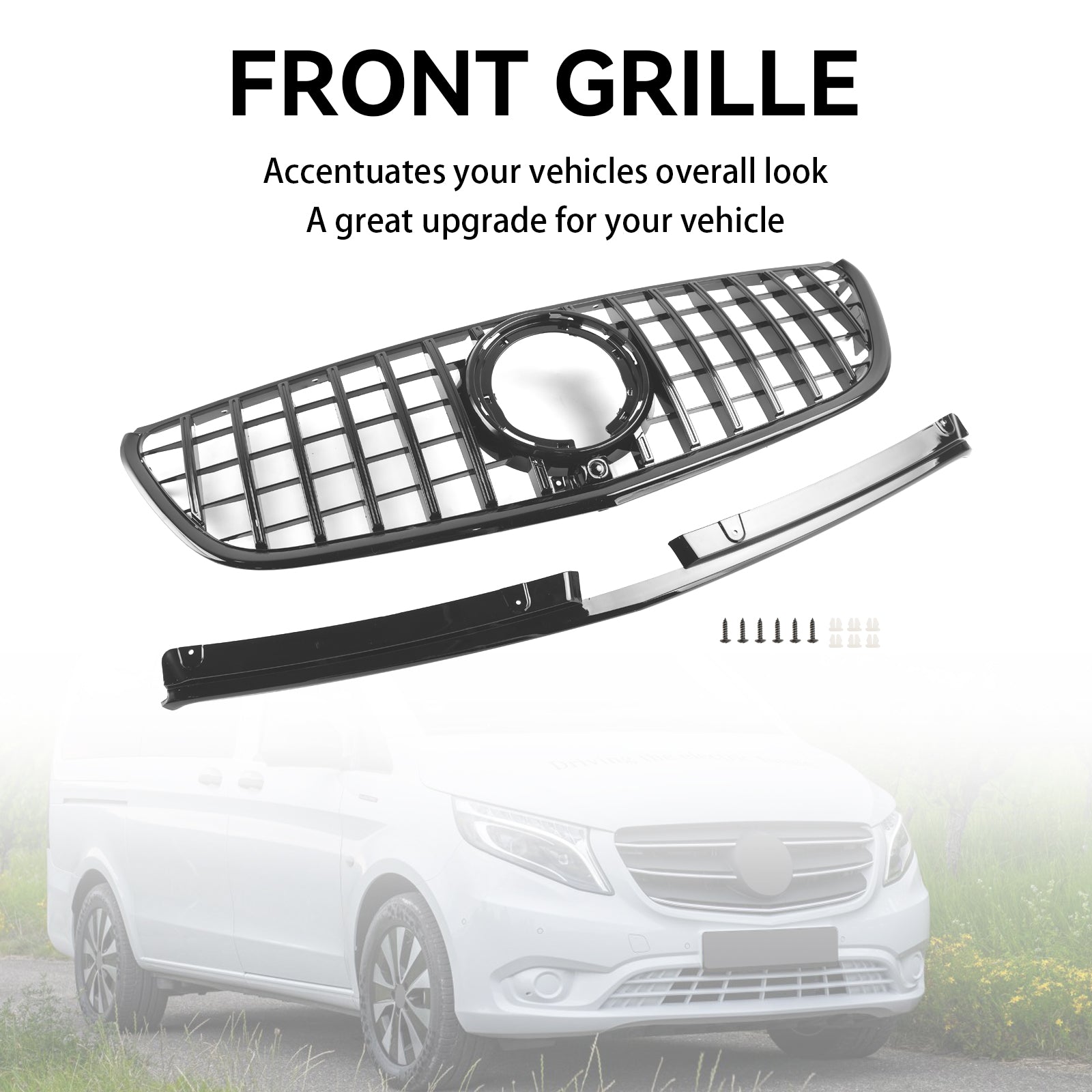 2020-2023 Mercedes-Benz Vito W447 Facelift Black Front Grille