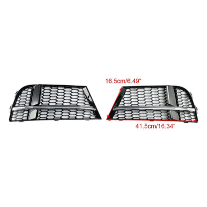 2017-2019 Audi A3 S-Line 8V Front Fog Light Cover Bezel Grill — Pair (8V3807681AE / 8V3807682Q)