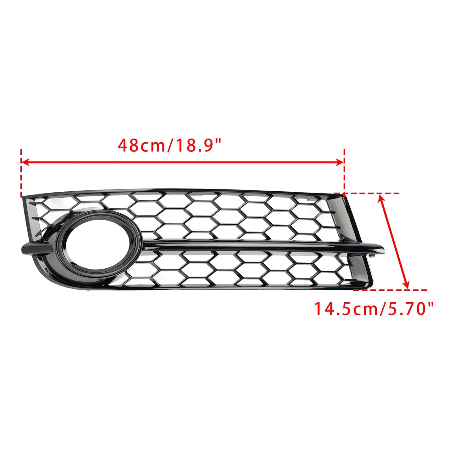 2007-2010 Audi TT MK2 Fog Light Cover Grille — Pair (8J0807681 / 8J0807682)