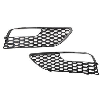 2012-2016 Audi A3 S3 Standard Version Front Bumper Fog Light Surround Cover Grille — Pair (8V3807681 / 8V3807682)