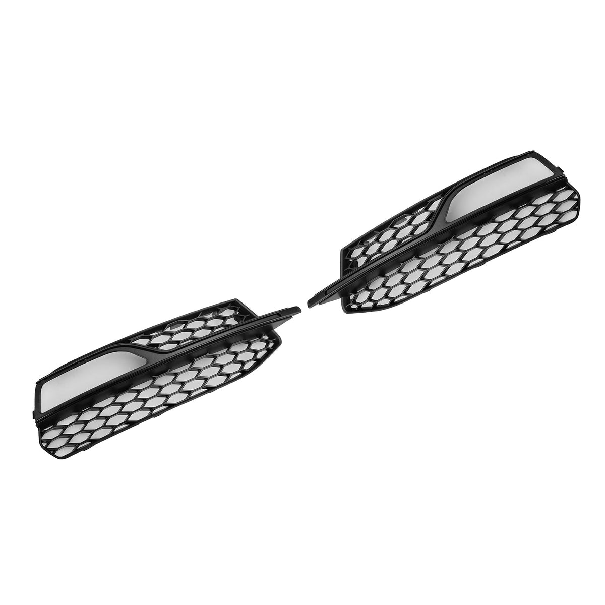 2013-2016 Audi A3 S-Line Front Lower Bumper Fog Light Cover Grille — Pair (8V3807681G / 8V3807682G)