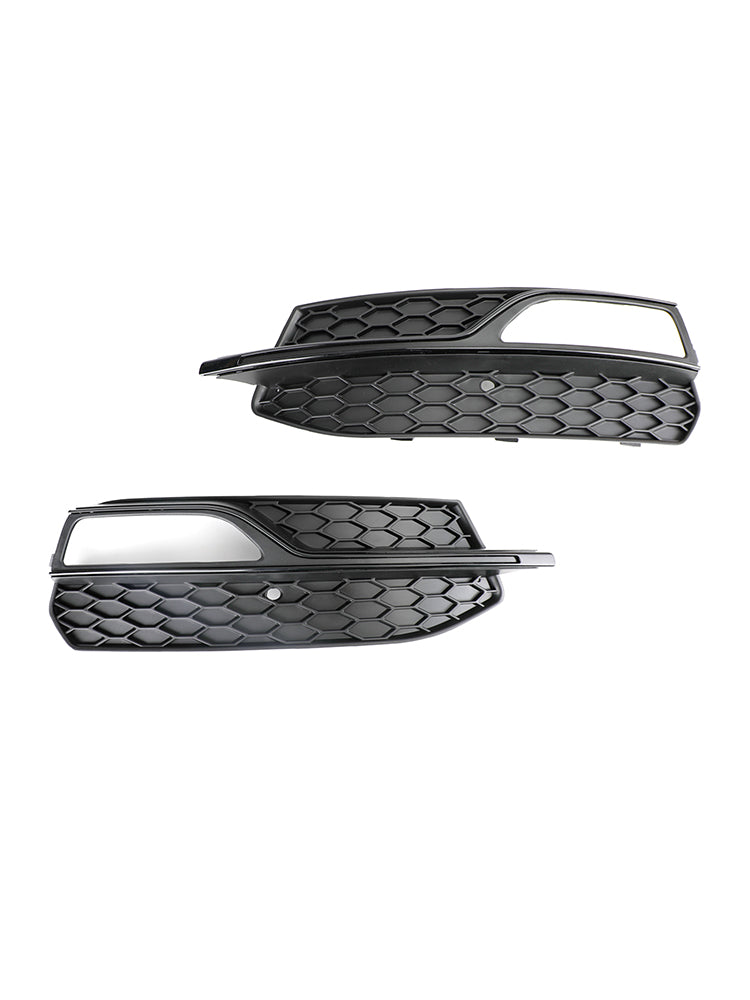 2013-2016 Audi A3 S-Line Lower Bumper Fog Light Cover Grill — Pair (8V3807681G / 8V3807682G)