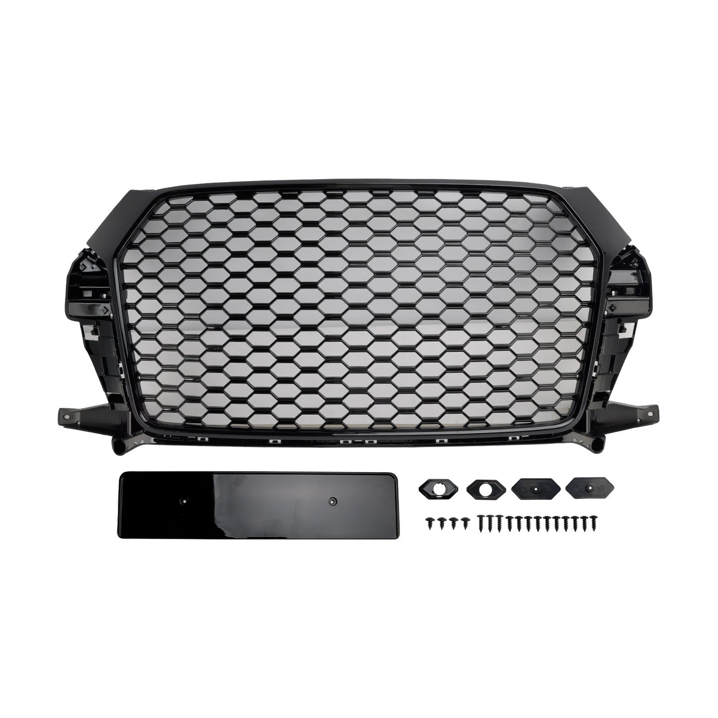 2016-2018 Audi Q3 Gloss Black RSQ3 Style Front Honeycomb Grille