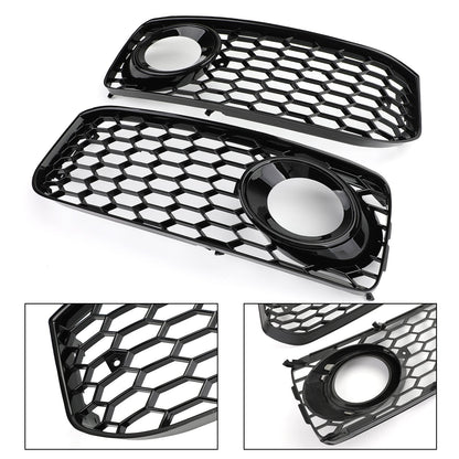 2008-2012 Audi A5 S-Line S5 B8 RS5 Style Black Fog Light Grill Grille — Pair