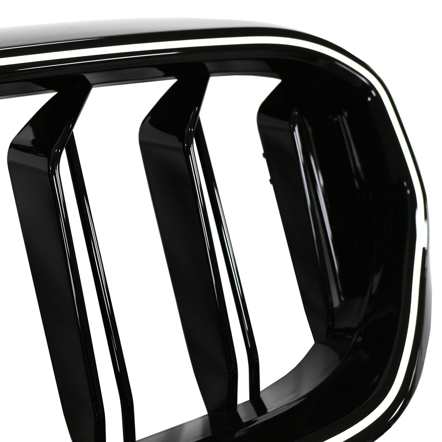 2021-2024 BMW 5 Series G30 G31 G38 Double Slat Gloss Black Front Kidney Grille
