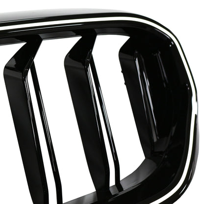 2021-2024 BMW 5 Series G30 G31 G38 Double Slat Gloss Black Front Kidney Grille