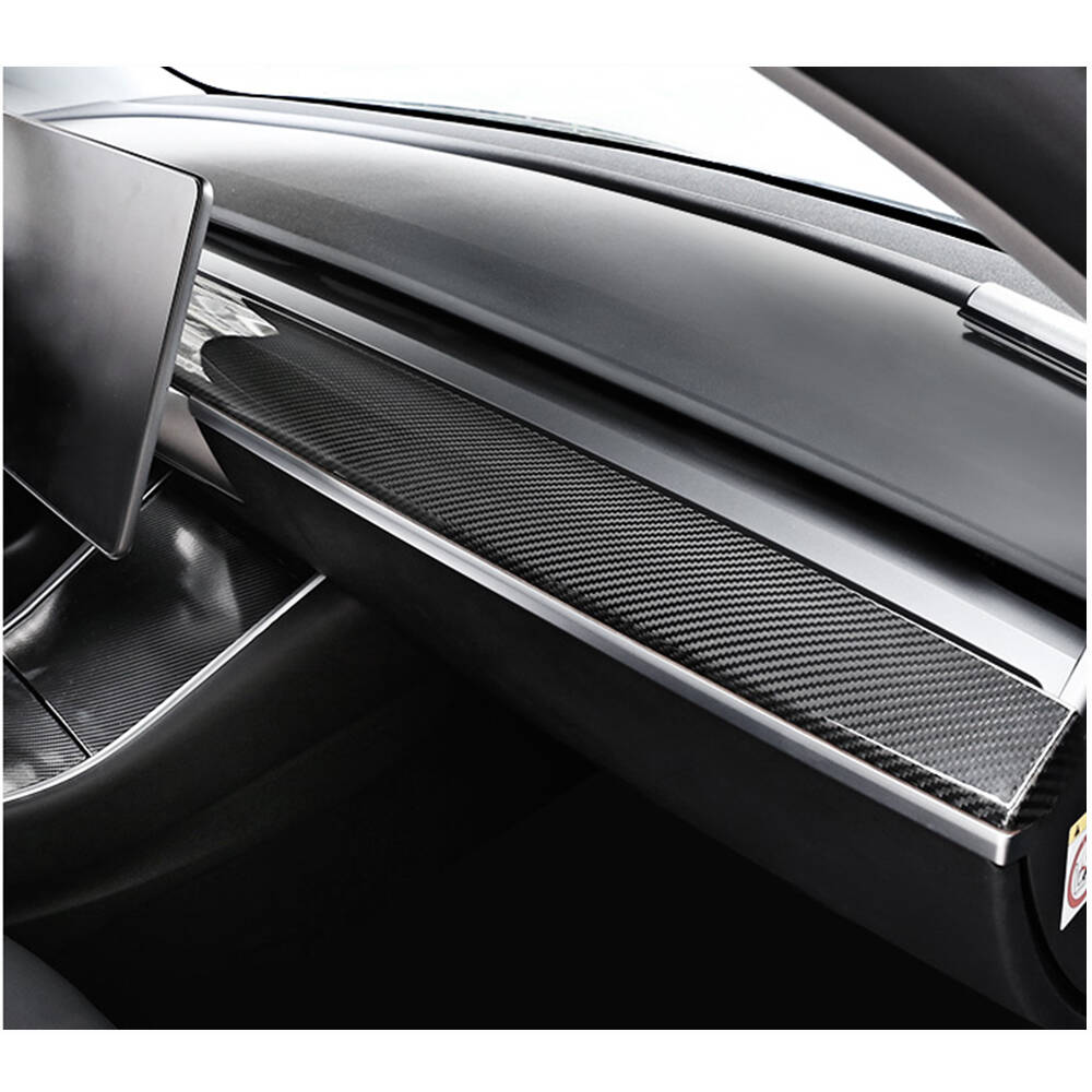 Tesla Model 3 & Y 2018-2022 Interior Dashboard Decoration Covers Dry Carbon Fiber
