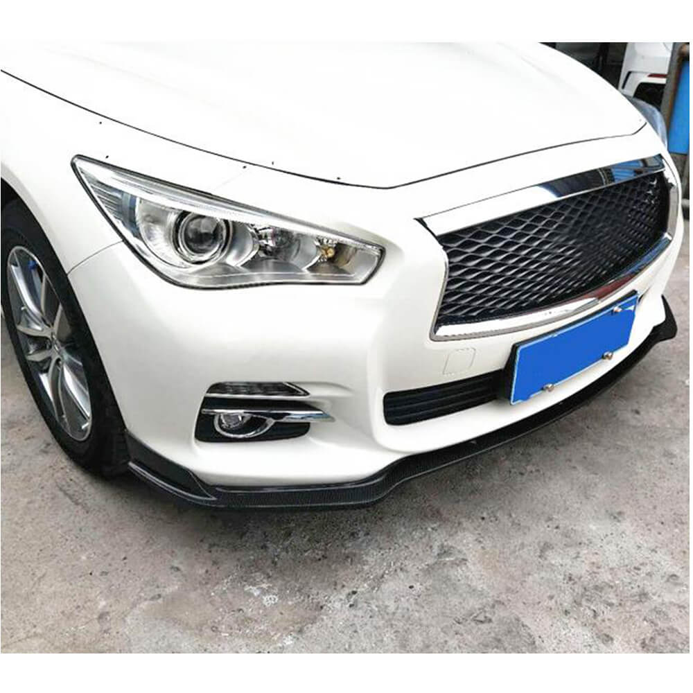 Infiniti Q50 Base 2014-2017 Front Bumper Lip Carbon Fiber