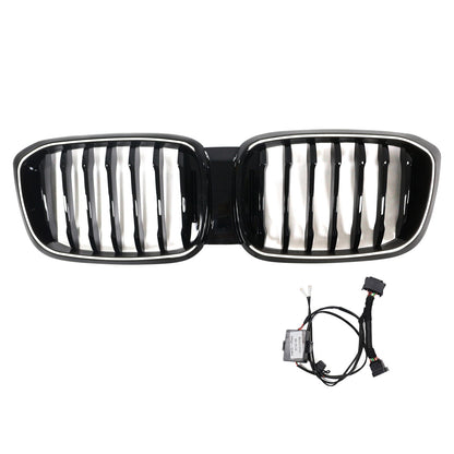 2018-2021 BMW X4 G02 X3 G01 G08 Gloss Black Front Kidney Mesh Grille (51138469959)