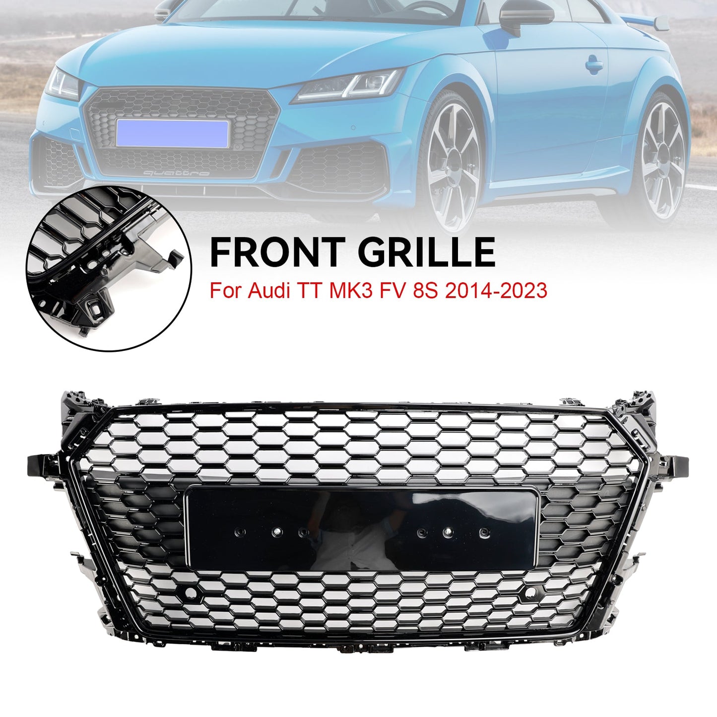 2014-2023 Audi TT MK3 FV 8S RS Style Front Honeycomb Grille
