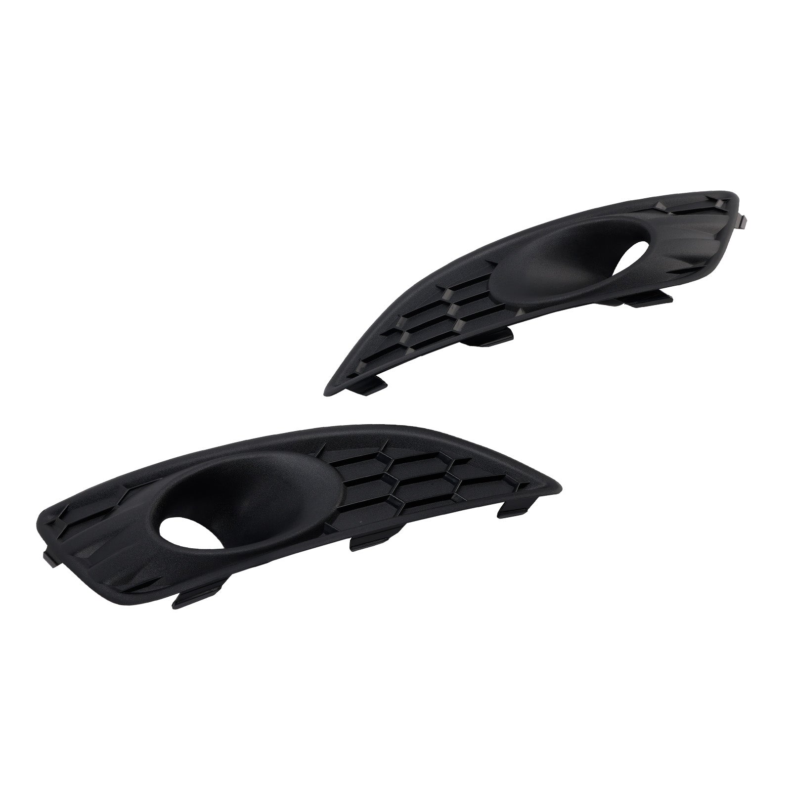 2PCS Matte Black Front Fog Light Lamp Cover Grille Fit Ford Fiesta 2013-2017