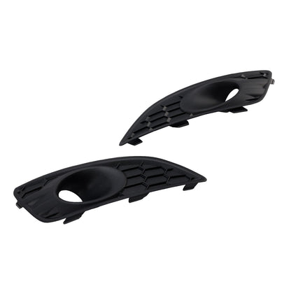2PCS Matte Black Front Fog Light Lamp Cover Grille Fit Ford Fiesta 2013-2017
