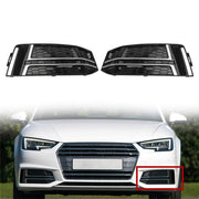 2016-2018 Audi A4 B9 S-Line Front Fog Light Cover Bumper Grille — Pair