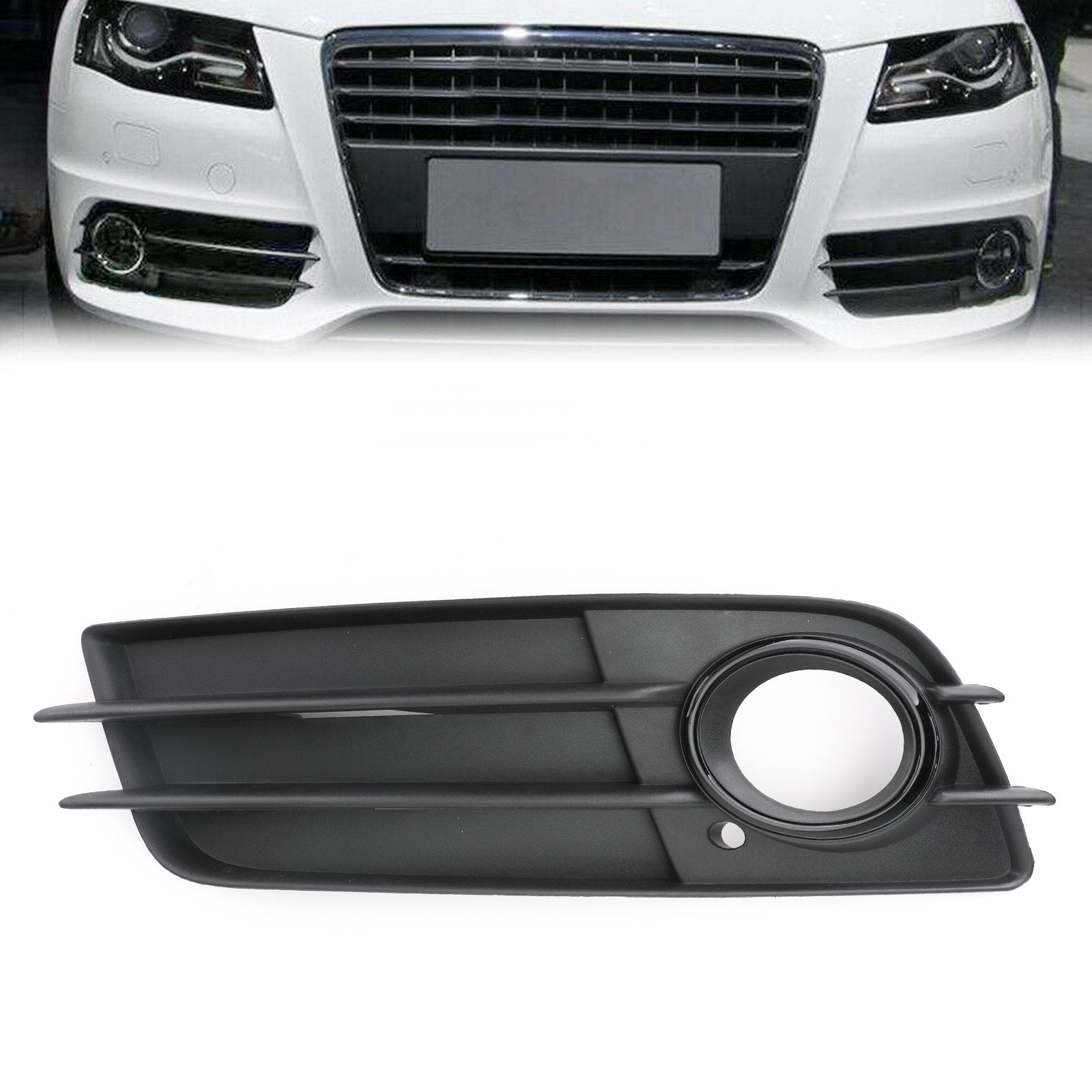 2008-2012 Audi A4 B8 S-Line Left Side Matte Black Fog Light Grill