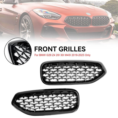 2019-2024 BMW Z4 G29 Diamond Style Gloss Black Front Kidney Grille (51138091295)
