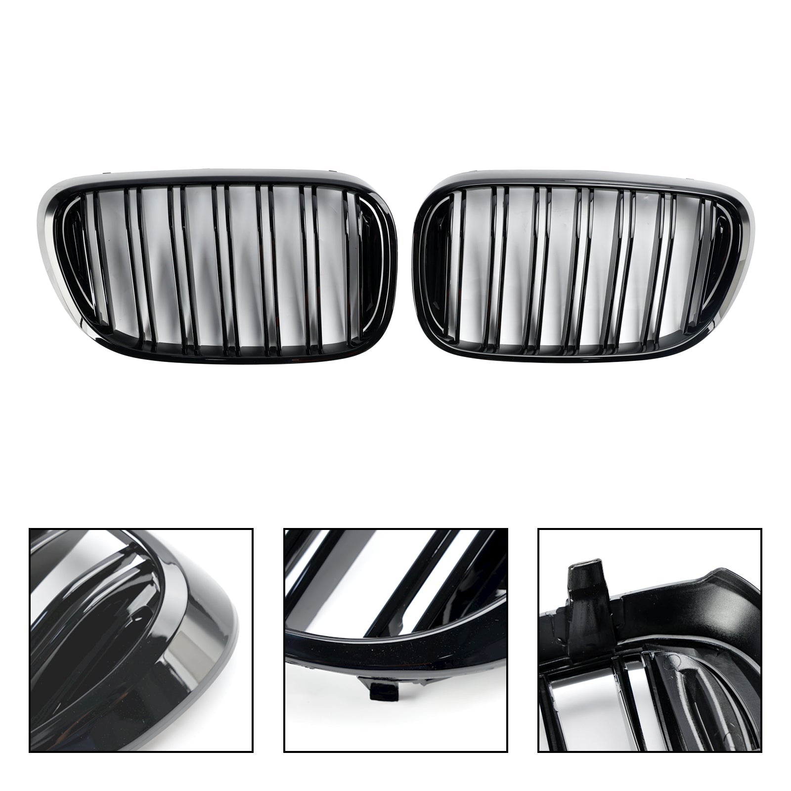 2015-2019 BMW 7 Series G11 Long-Wheelbase Pre-Facelift Black 2-Slat Front Kidney Grille