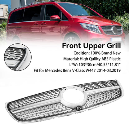 2014-2019 Mercedes-Benz V-Class W447 Diamond Front Upper Grille