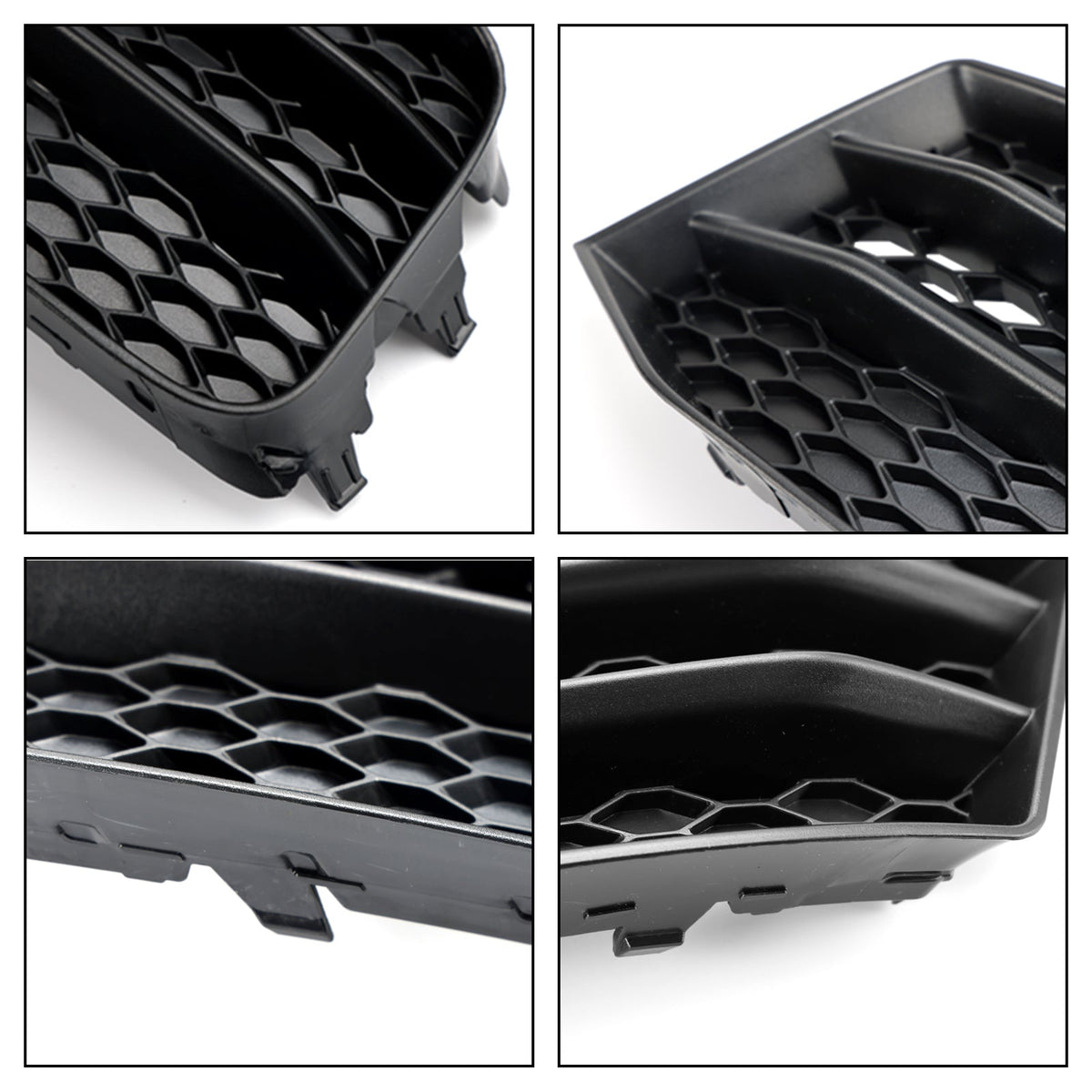 2015-2018 Audi A1 8X Front Bumper Fog Light Cover Grille — Pair (8XA807681B / 8XA807682B)
