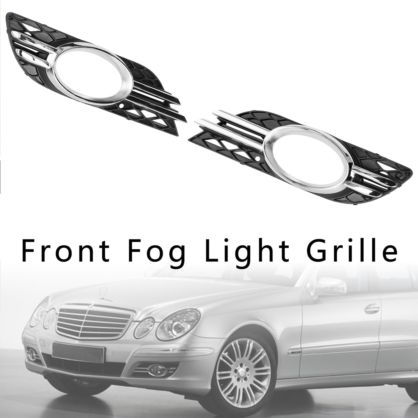 2007 Mercedes-Benz E-Class W211 E280 Front Fog Light Chrome Trim Cover Set (2118850822)