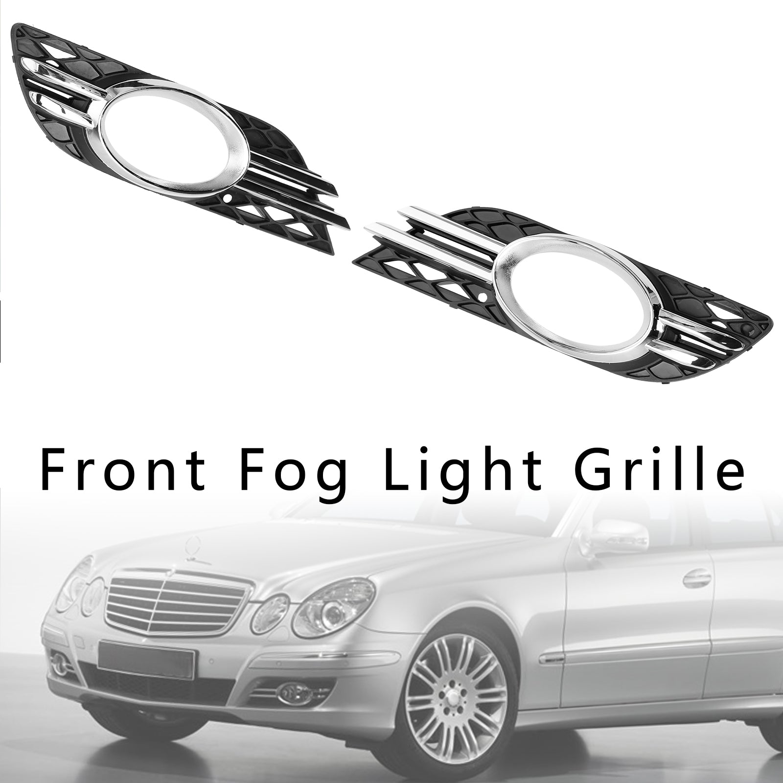 2007 Mercedes-Benz E-Class W211 E280 Front Fog Light Chrome Trim Cover Set (2118850822)