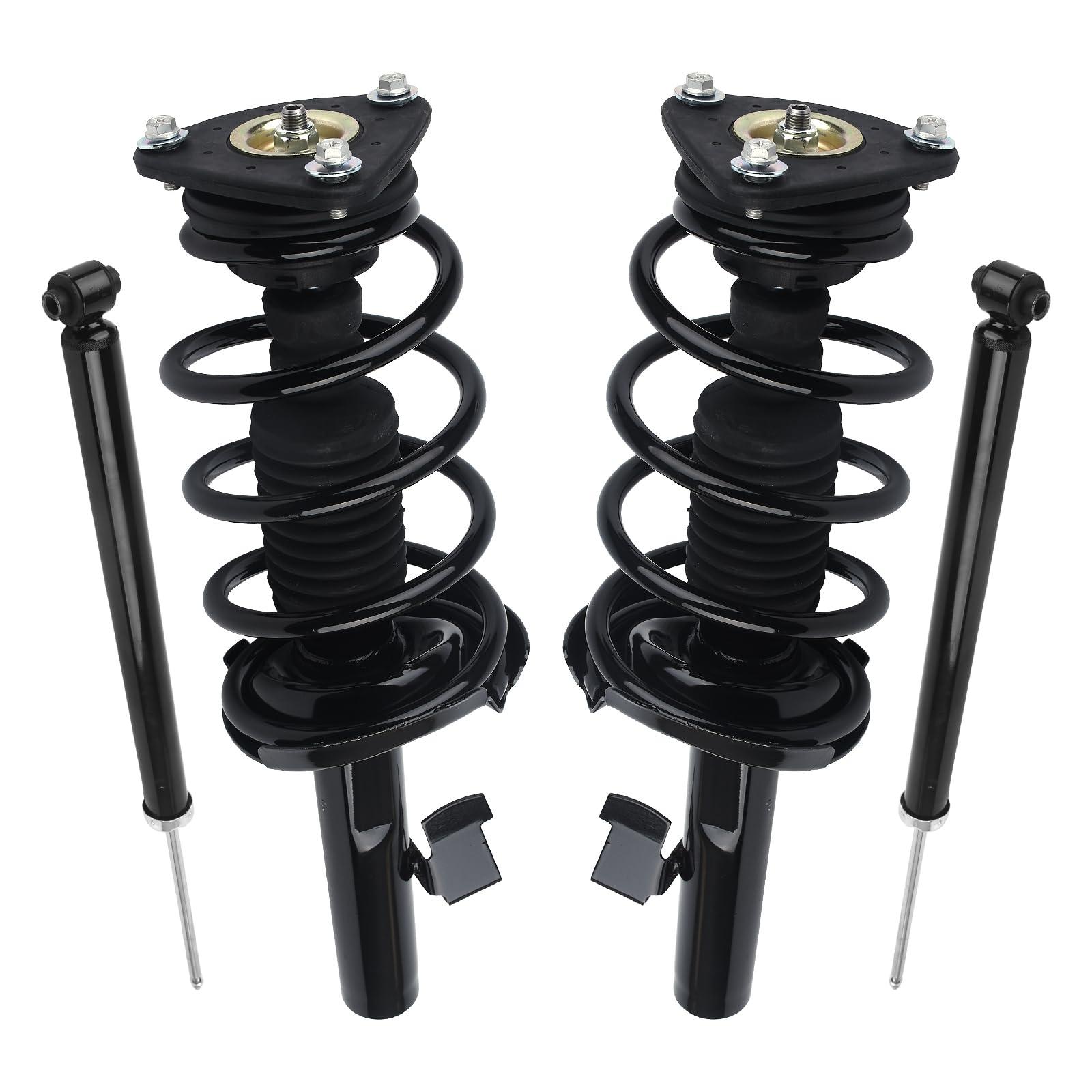 4Pcs Front & Rear Complete Shock Absorbers Strut Spring Assemblies for 2004-2010 Mazda
