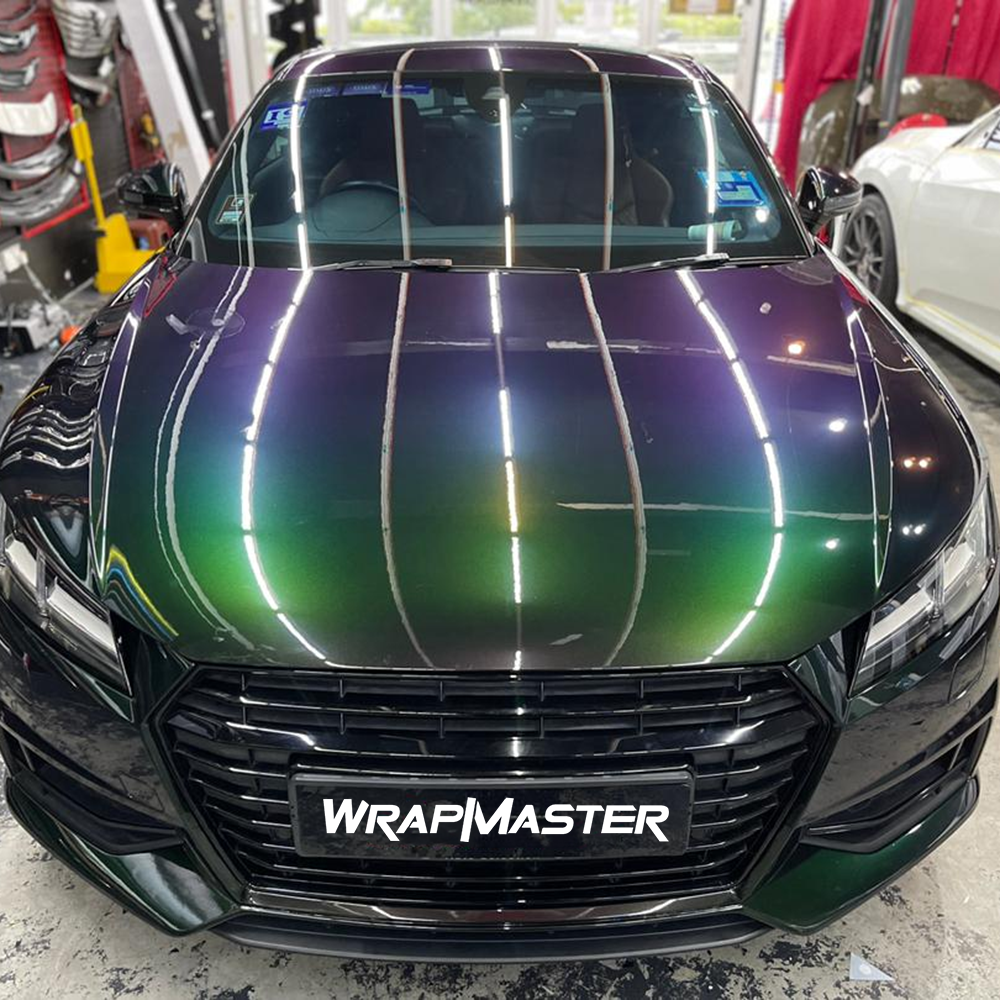 Suple Demon Green Sparkling Chameleon Vinyl Car (PET Liner)